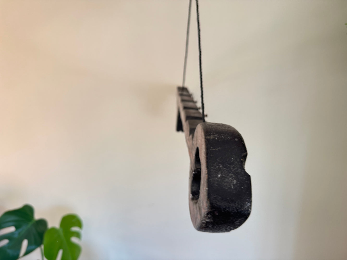 Large Rustic Wooden Key Hook Holder | Vintage Retro | Folk Art | Handcrafted |