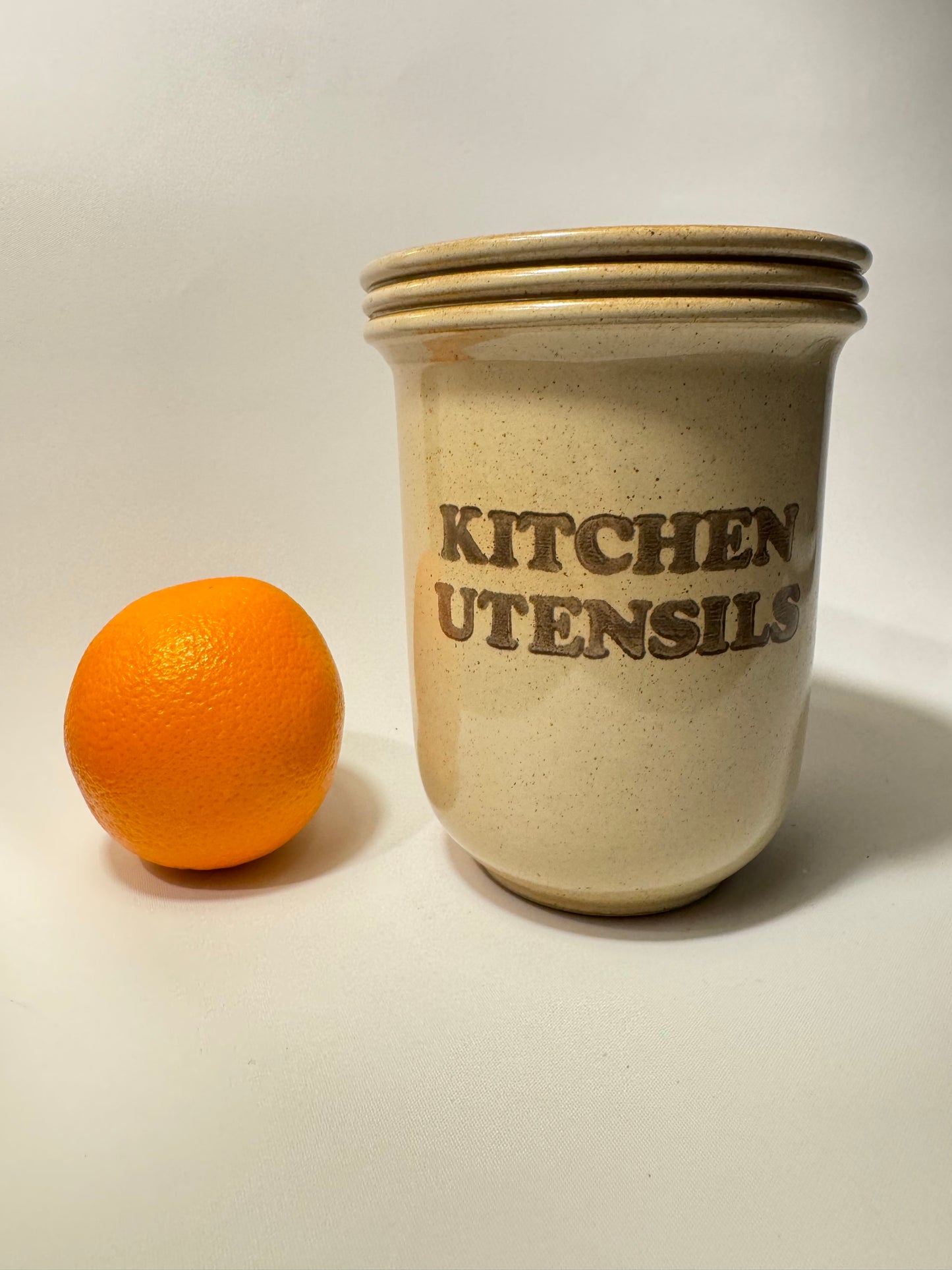 Kitchen Utensils Pot | Vintage Retro | Pearsons Of Chesterfield 70s | Stoneware | MCM Mid Century |