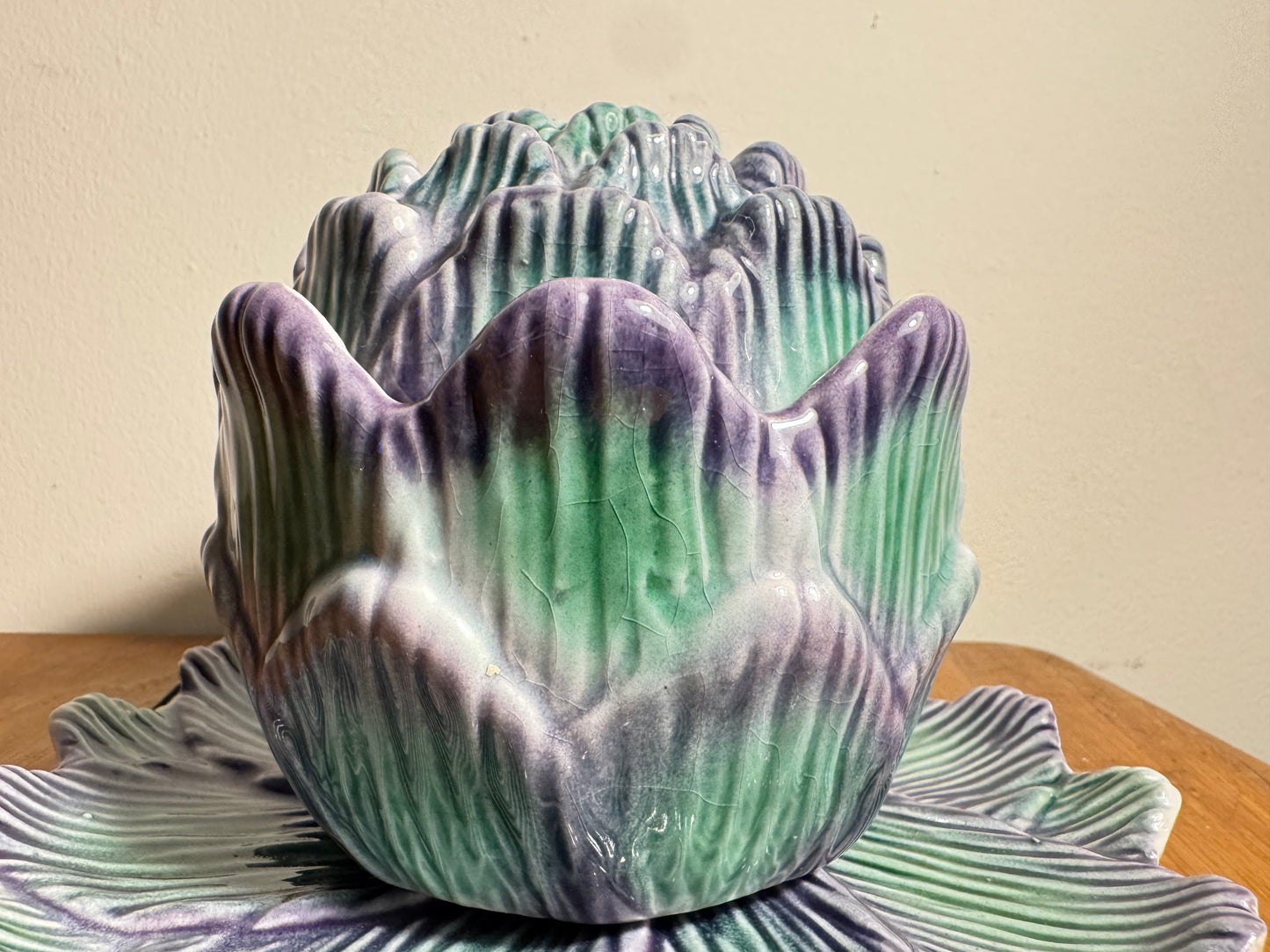 Artichoke Ceramic Pot in Slip | Artichaut en Barbotine | Made in Portugal | 860 | Vintage Retro | Quirky Unique |