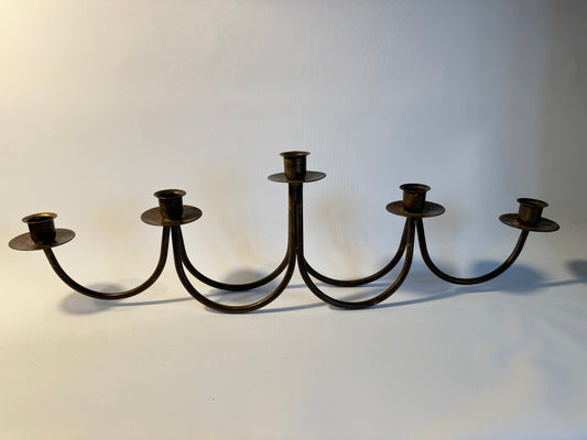Metal Candelabra Candlestick Holder | Mid Century MCM | Vintage Retro | Homeware Decor |