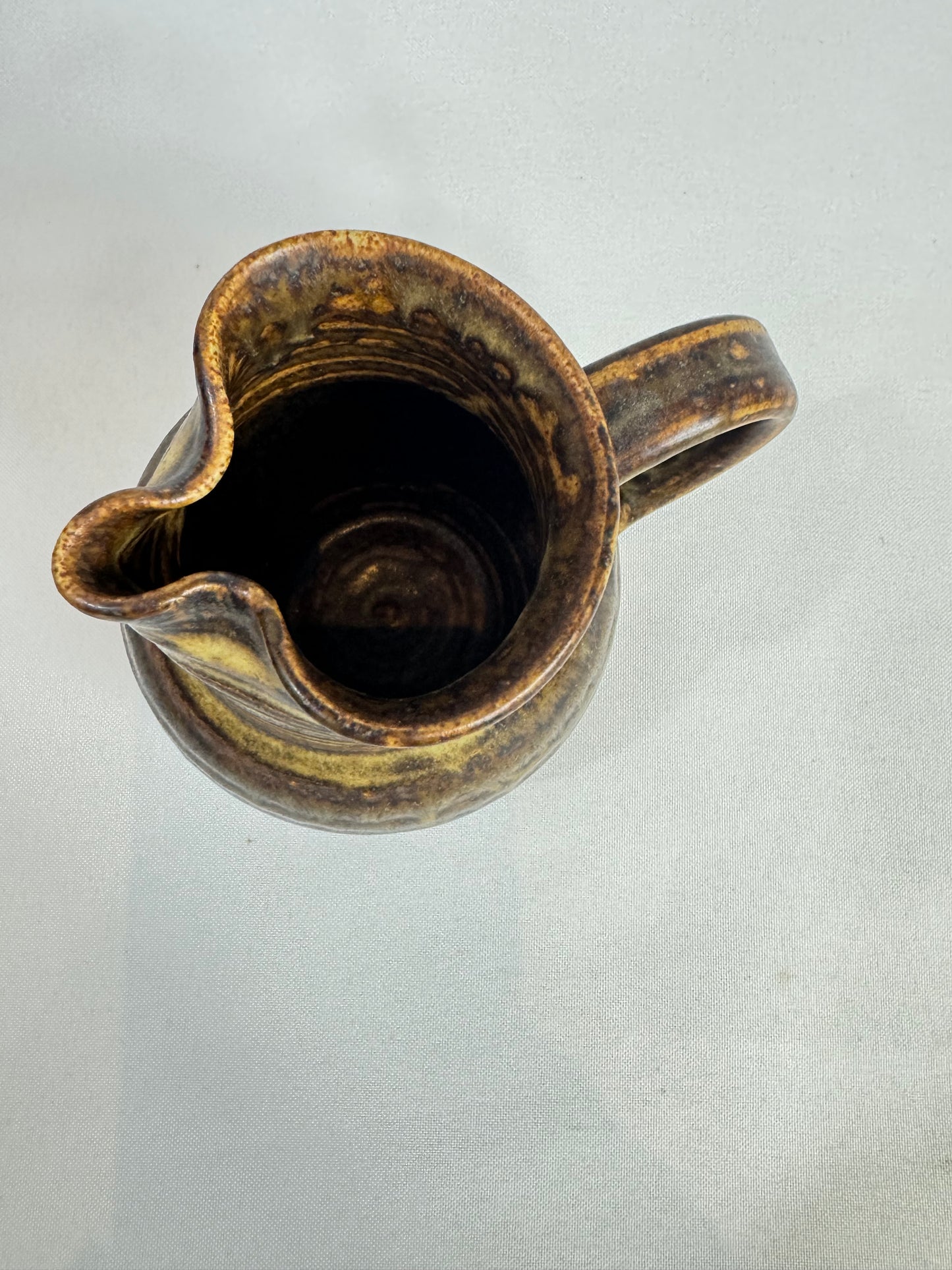 Small Brown Ceramic Jug | Studio Pottery | Prinknash England Earthenware |