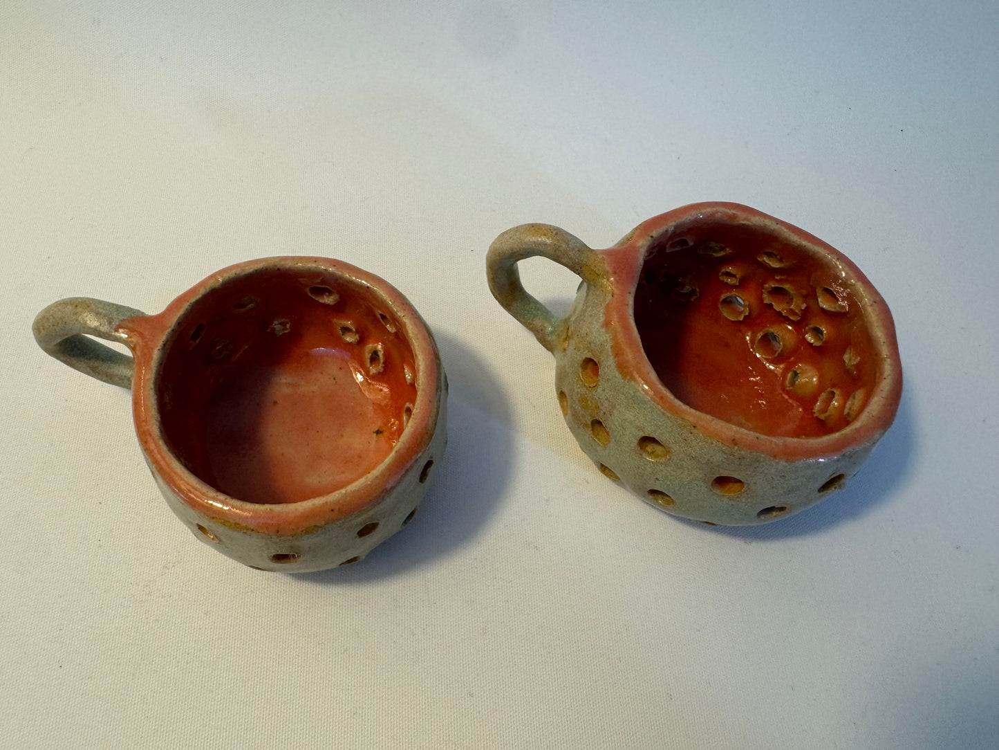 Handmade Tealight Candle Holders | Studio Pottery | Handpainted | Unique Quirky One of a Kind |