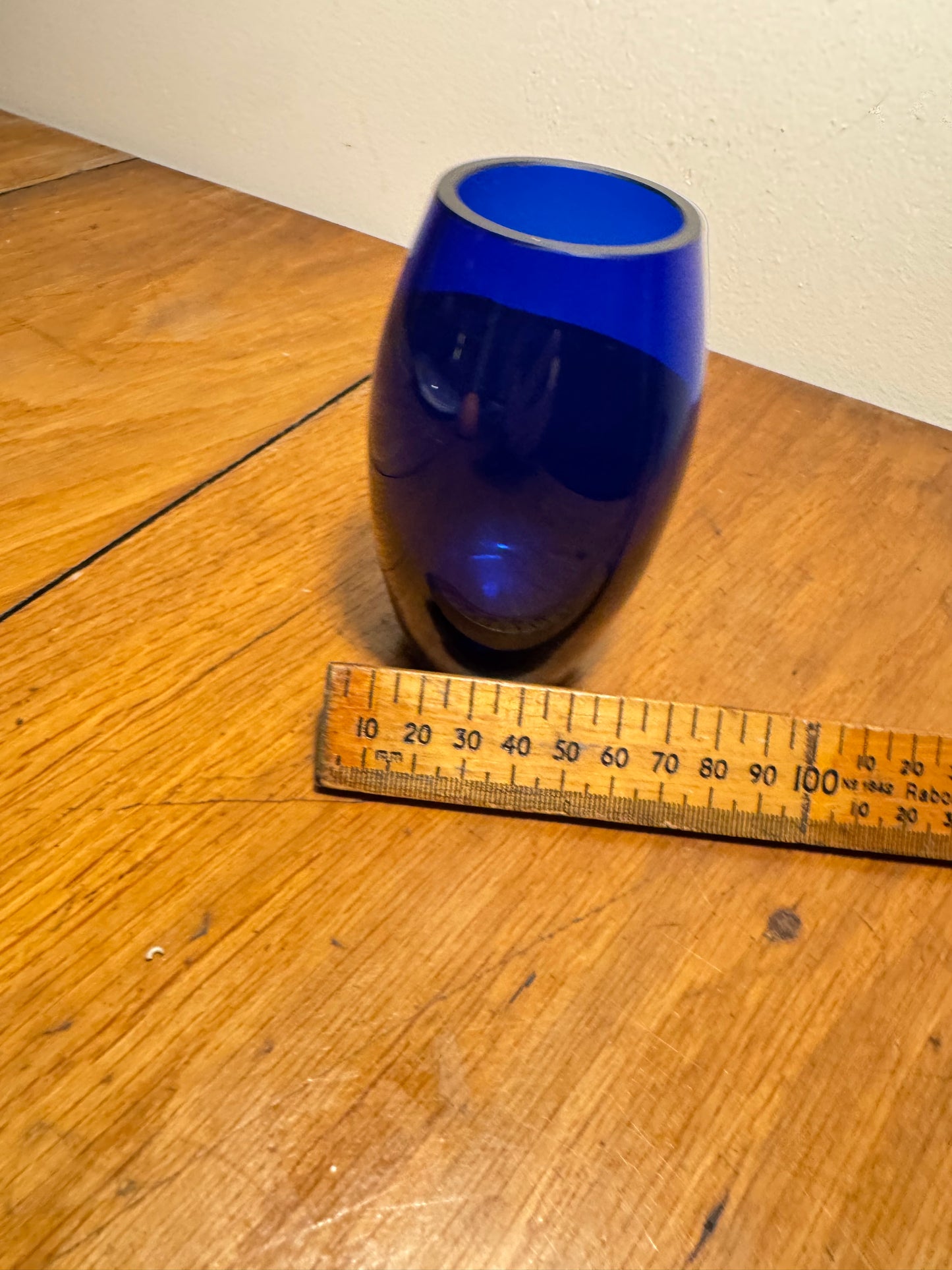 Cobalt Blue Small Glass Bud Vase