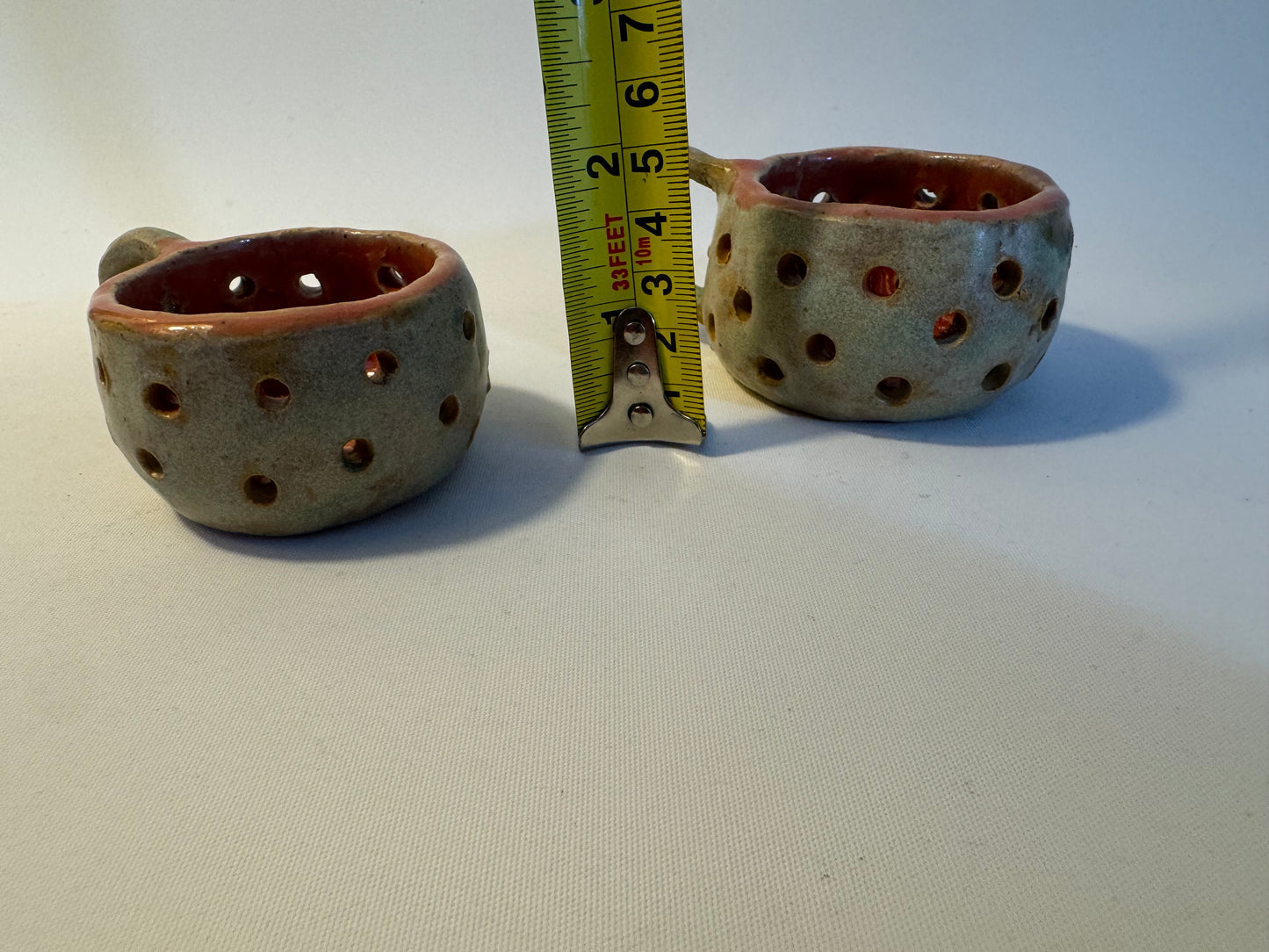 Handmade Tealight Candle Holders | Studio Pottery | Handpainted | Unique Quirky One of a Kind |
