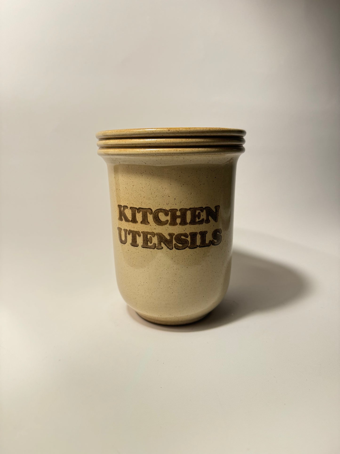 Kitchen Utensils Pot | Vintage Retro | Pearsons Of Chesterfield 70s | Stoneware | MCM Mid Century |