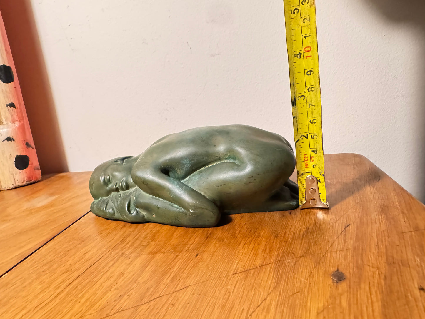 Carved Slate Sleeping Nude Lady Figure With Bronzed Effect Finish | Vintage Decor | Art Deco | Unique | c1930 |