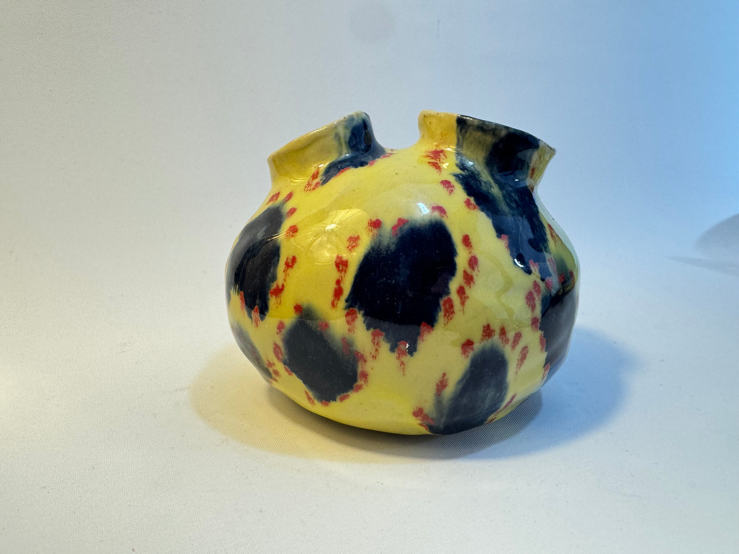 Handmade Vase | Studio Pottery | Handpainted | Unique Quirky One of a Kind |