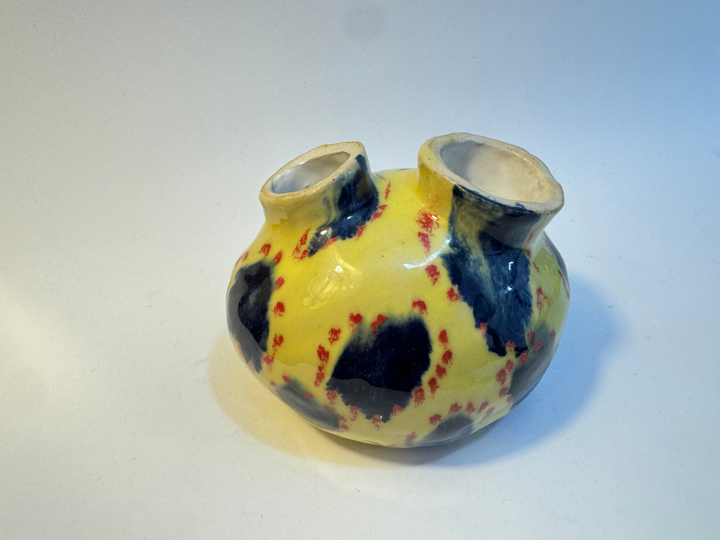 Handmade Vase | Studio Pottery | Handpainted | Unique Quirky One of a Kind |