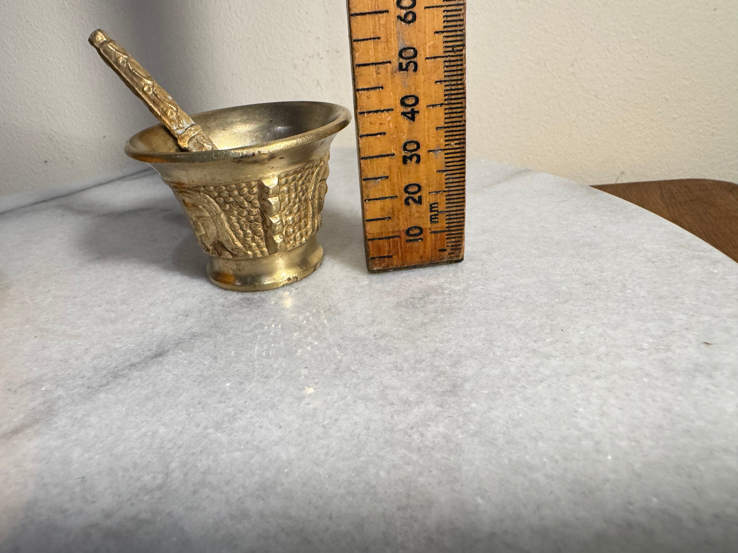 Miniature Brass Mortar & Pestle | Vintage Unique |