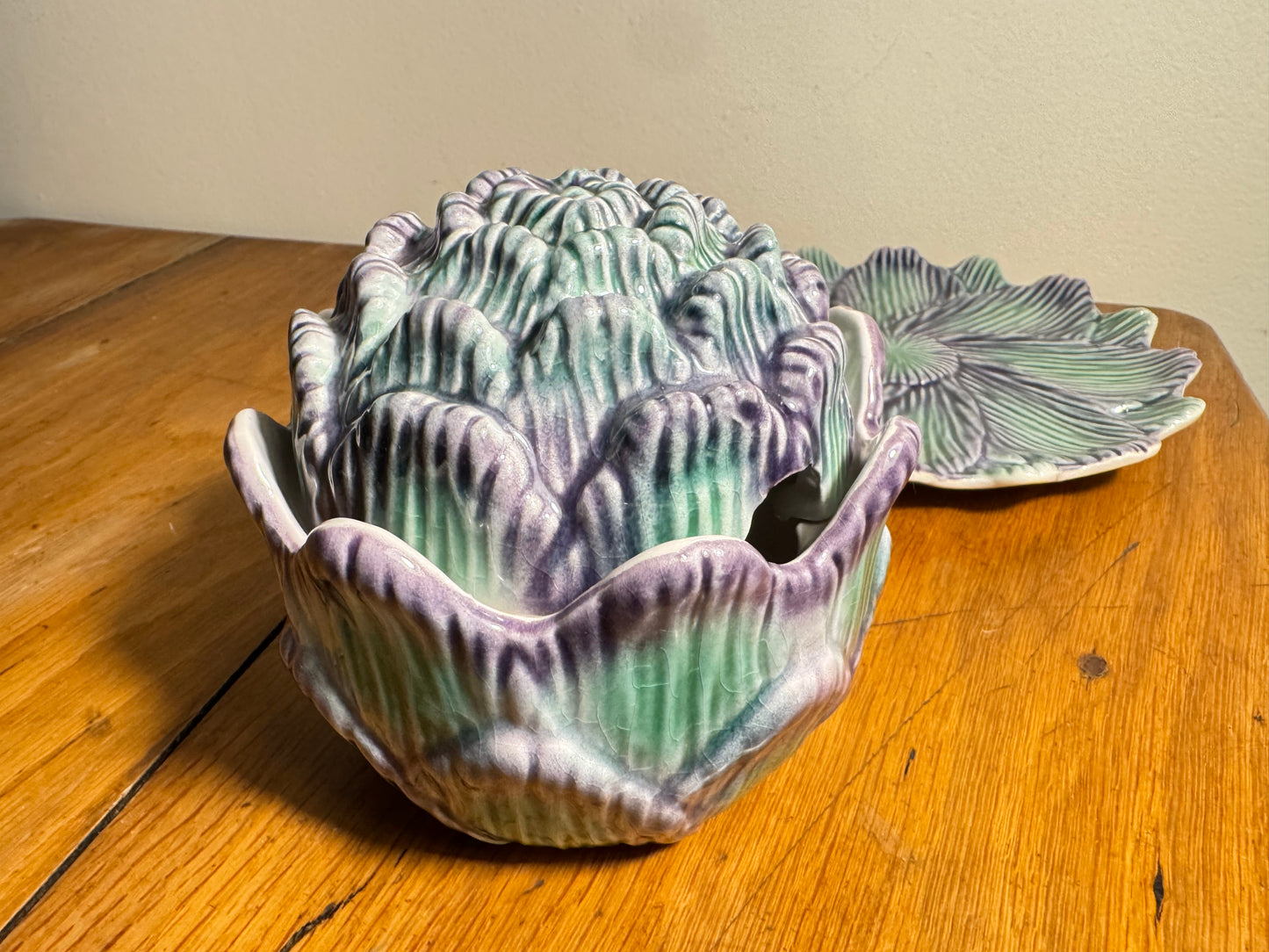 Artichoke Ceramic Pot in Slip | Artichaut en Barbotine | Made in Portugal | 860 | Vintage Retro | Quirky Unique |