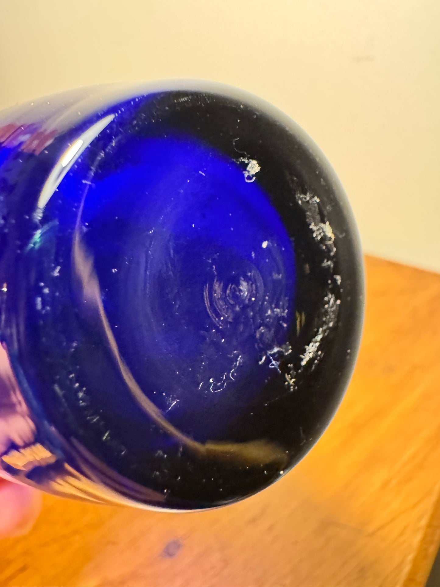 Cobalt Blue Small Glass Bud Vase
