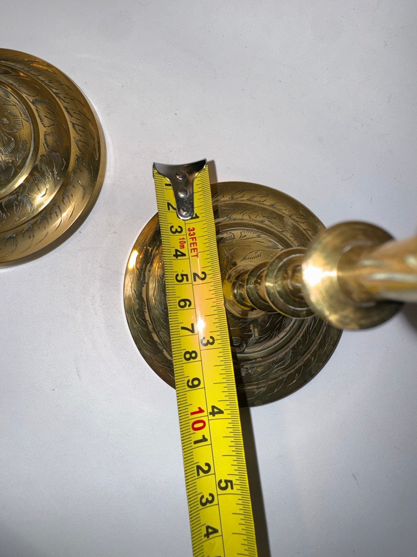 Ornate Brass Candlestick Holders | Vintage Antique |