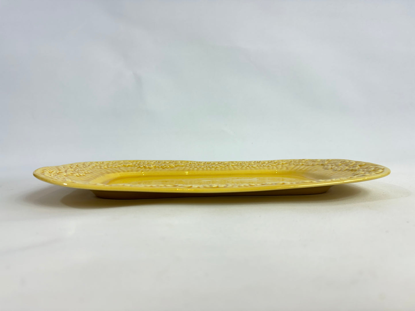 Casa Pupo Textured Ceramic Plate Serving Platter With Pattern Rim | Made in Portugal | Vintage Retro | Serveware |