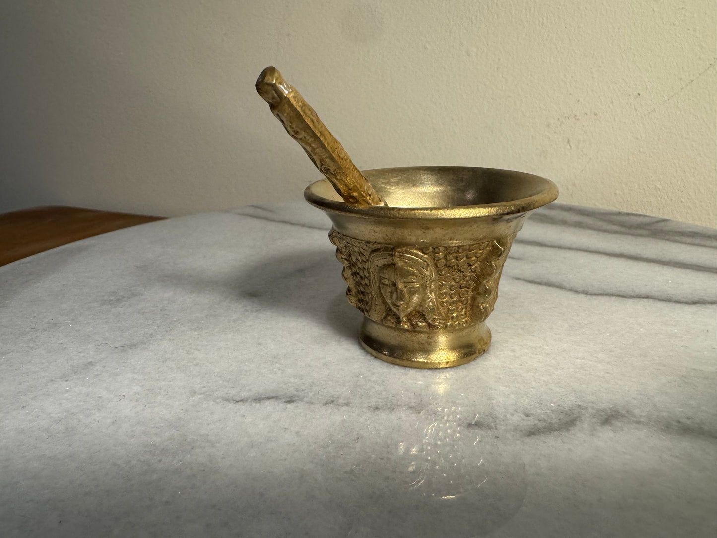 Miniature Brass Mortar & Pestle | Vintage Unique |