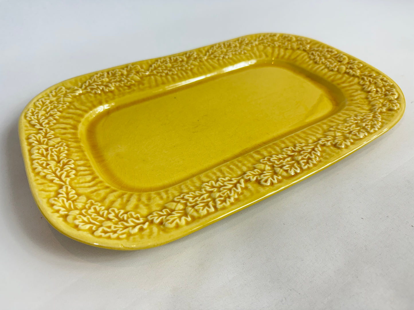 Casa Pupo Textured Ceramic Plate Serving Platter With Pattern Rim | Made in Portugal | Vintage Retro | Serveware |