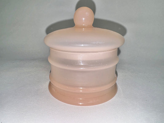 St Michael’s Pink Glass Container & Mini Bud Vase | Vintage Retro | Vanity | Made in Italy |