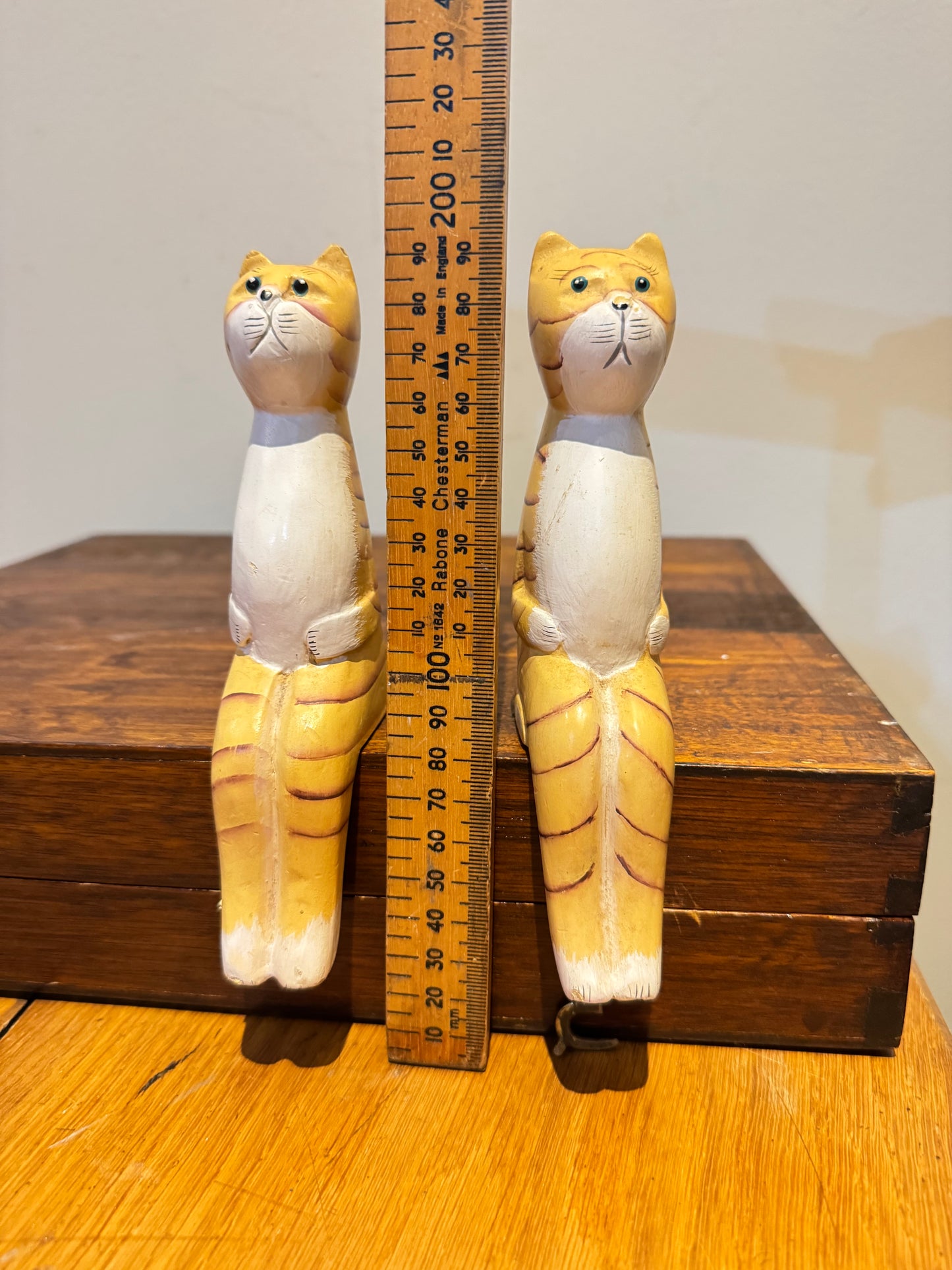 Hand Carved & Painted Shelf Sitter Animals | Folk Art | Vintage Retro Quirky | Cat Dog Cow Seal Rooster |
