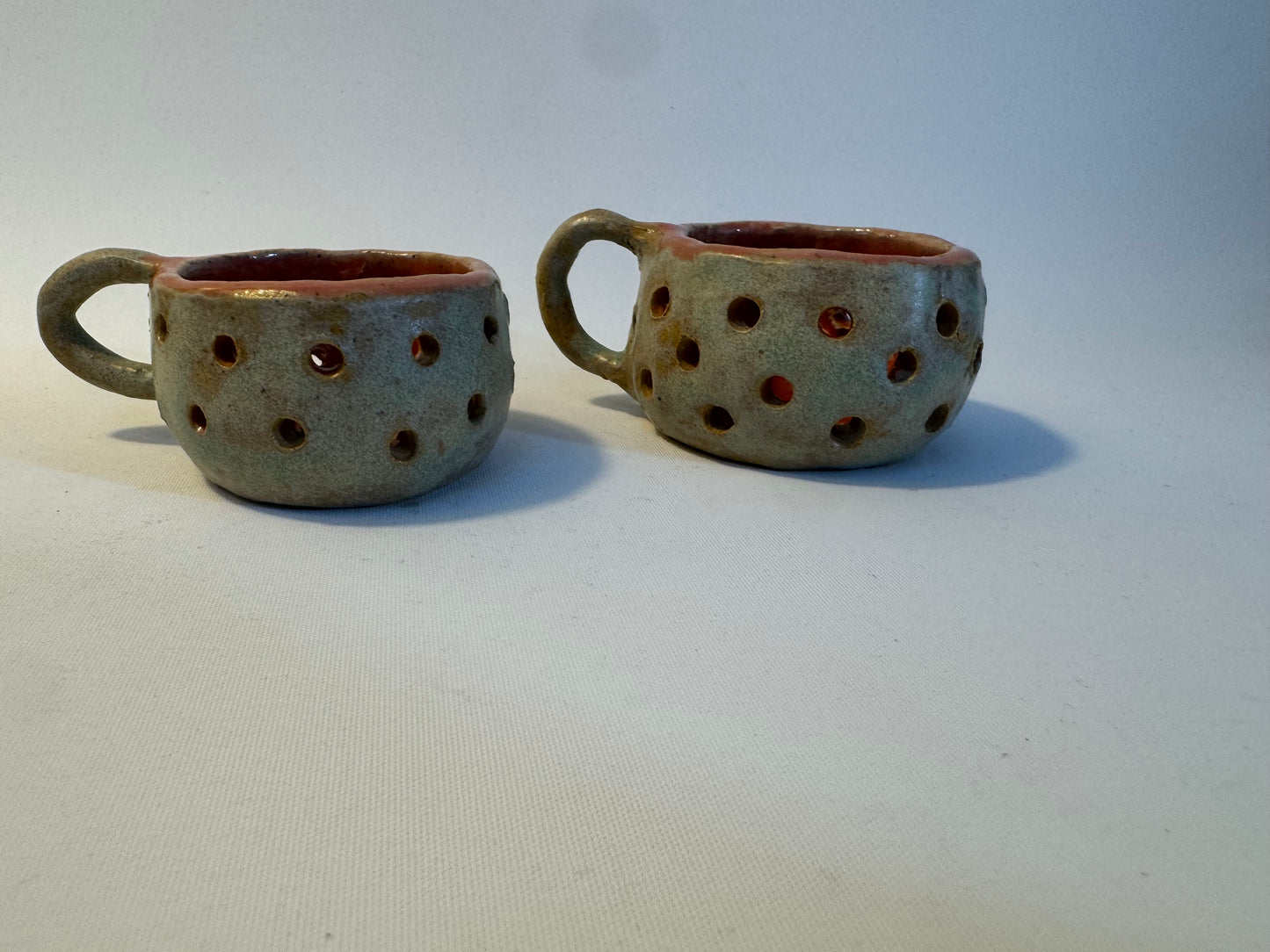 Handmade Tealight Candle Holders | Studio Pottery | Handpainted | Unique Quirky One of a Kind |