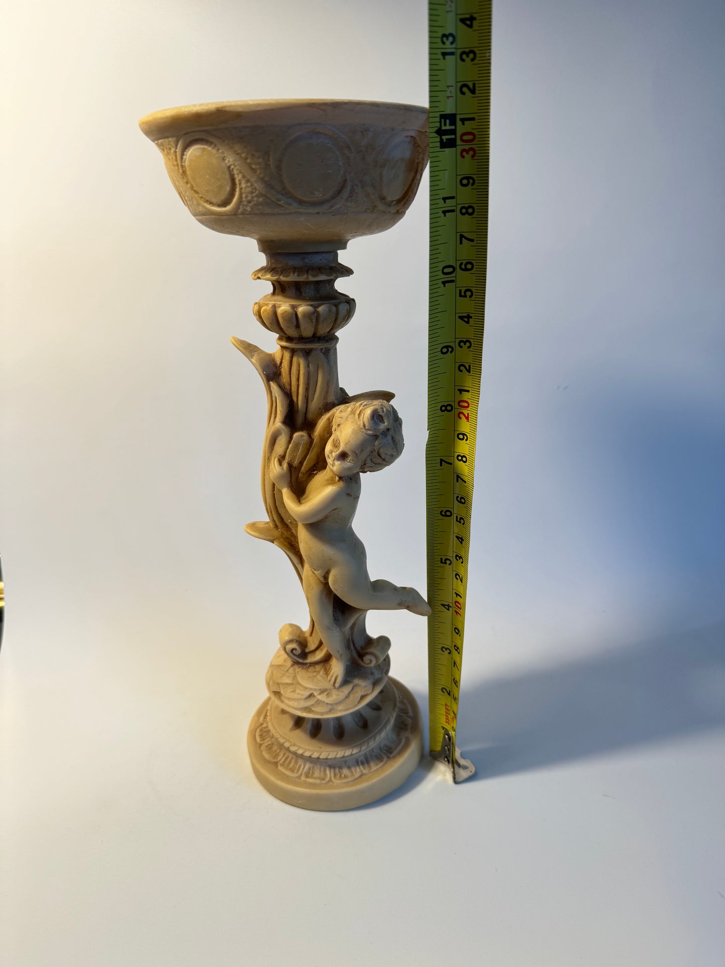 Cherub Flower Arrangement Stand | Vintage Retro Decor Homeware | Candle Holder |