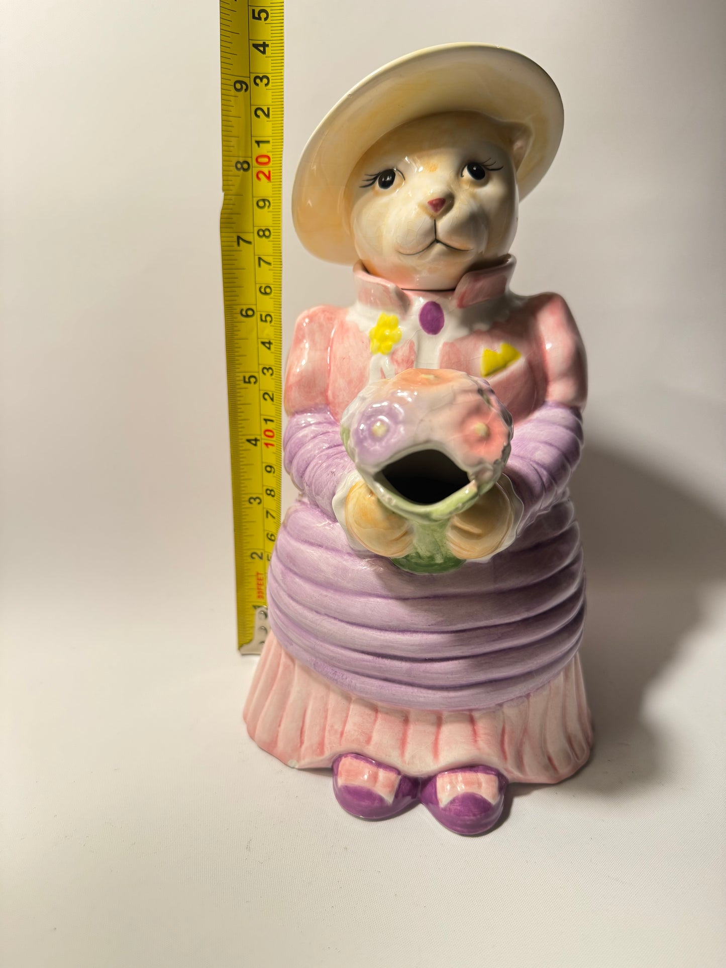 Ceramic Cat Lady Teapot | Vintage Retro Kitsch Quirky |