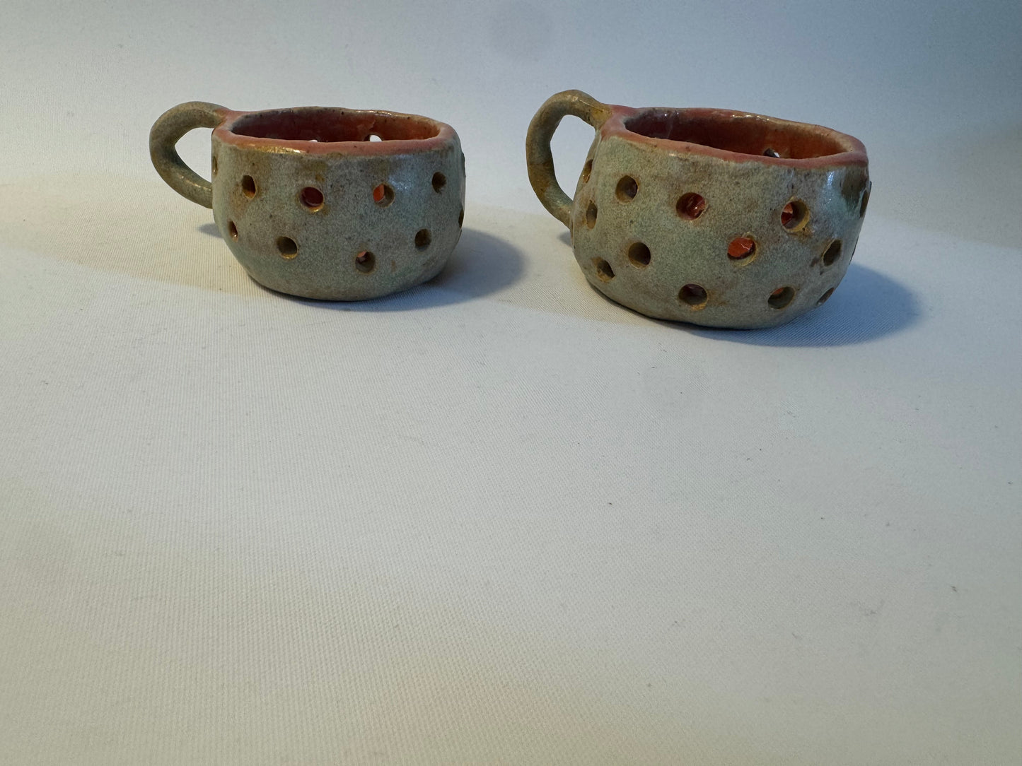 Handmade Tealight Candle Holders | Studio Pottery | Handpainted | Unique Quirky One of a Kind |