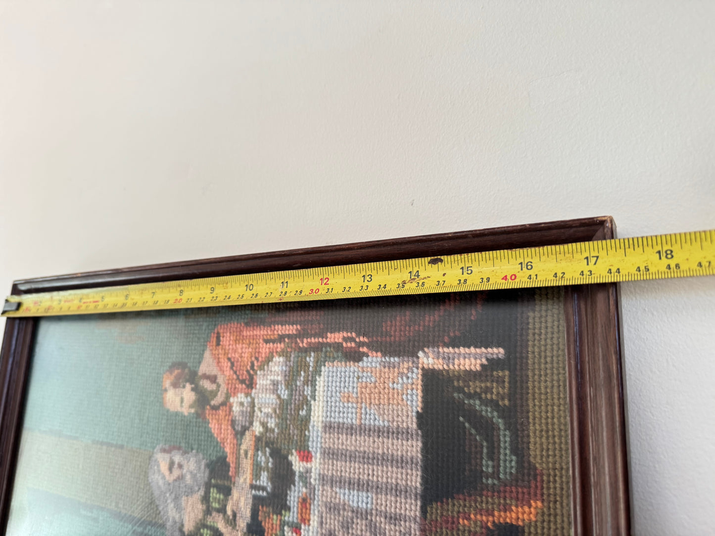 The Last Supper Framed Needlepoint | Leonardo Da Vinci | Handcrafted Folk Art | Vintage Retro | Religious Holy Jesus |