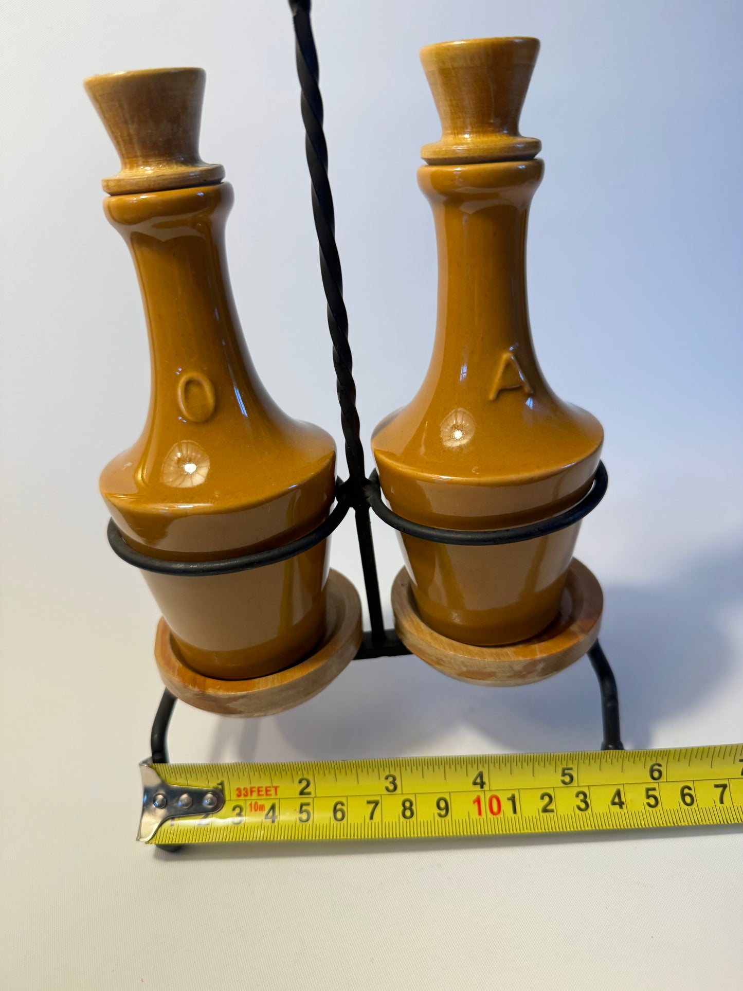 Oil and Vinegar Set | Olio y Aceite | Vintage Retro | Dinner Party |