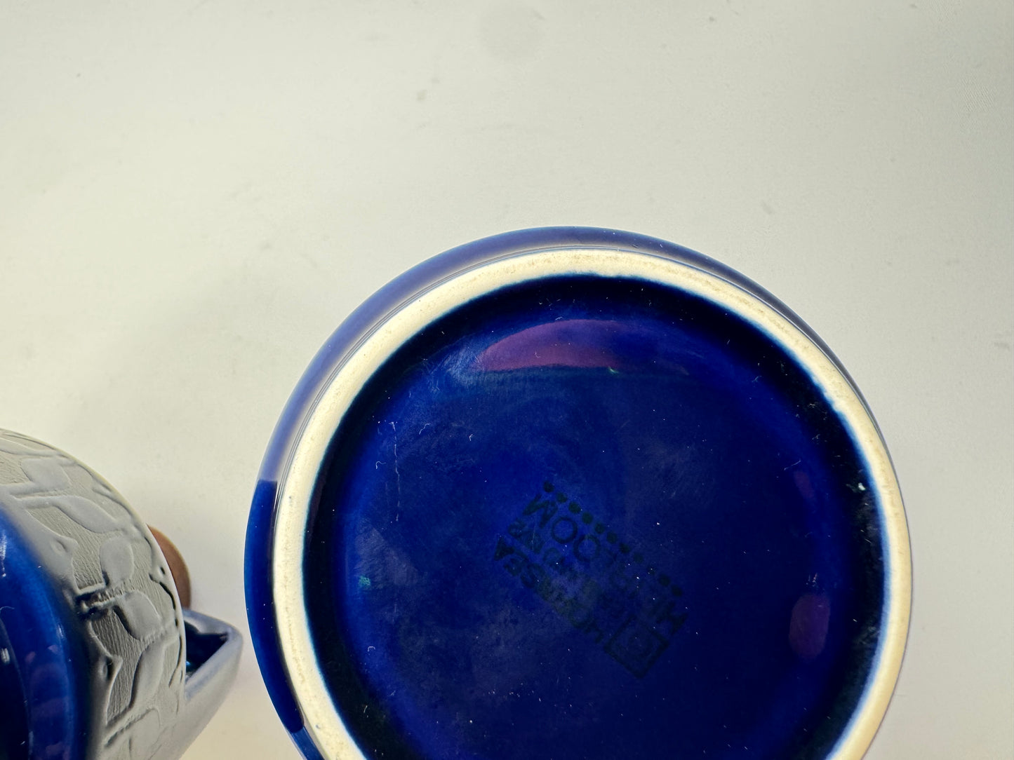 Hornsea Heirloom Navy Blue Oil & Vinegar Pair | Vintage Retro |