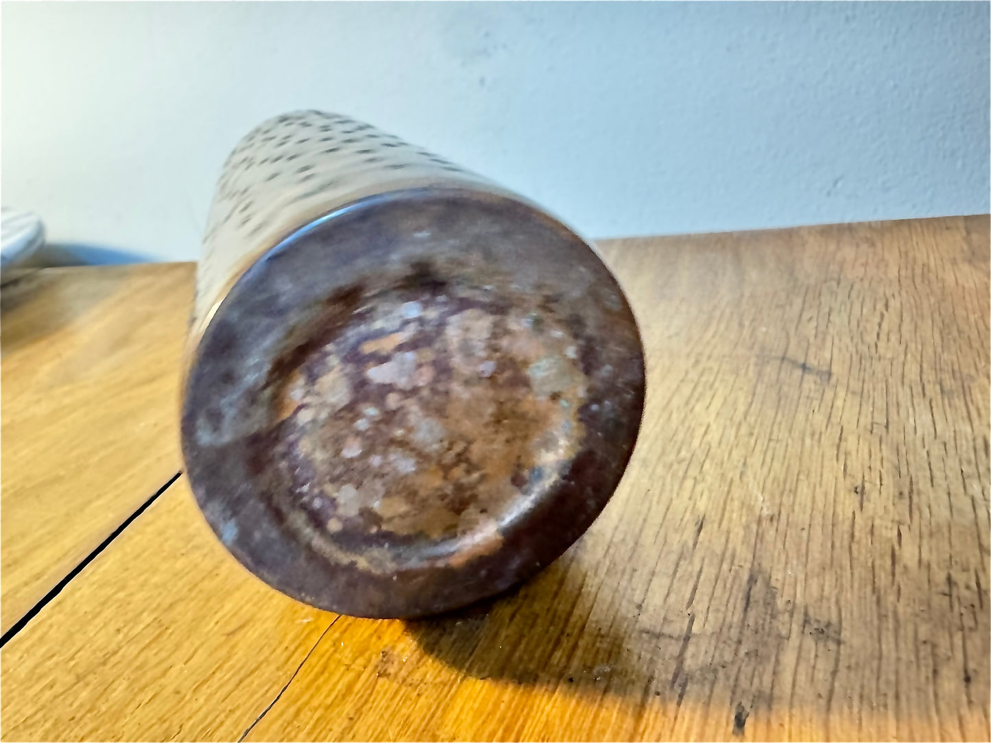 Hammered Copper Flask Bottle with Screw Top Lid | Vintage Retro Antique |