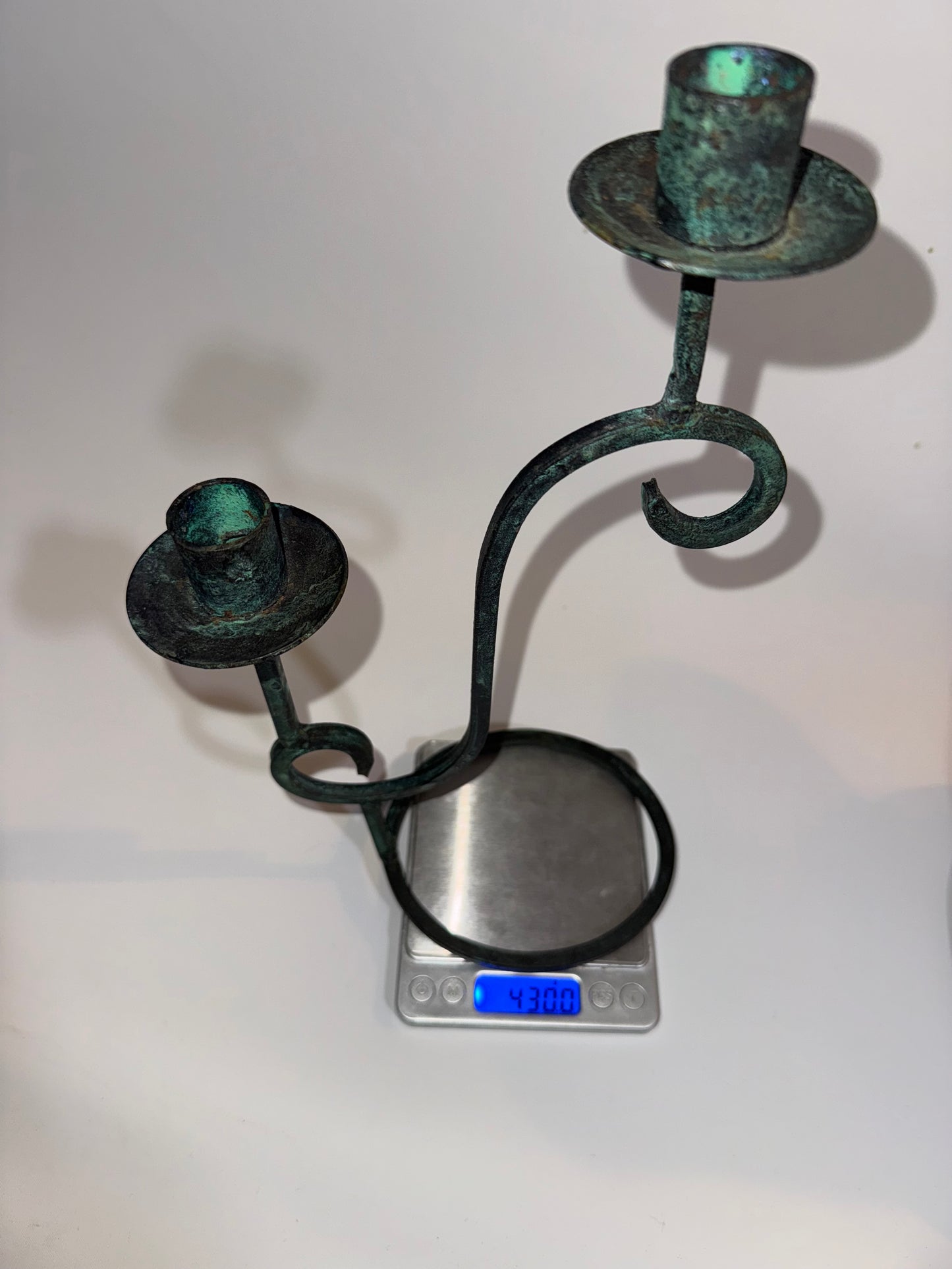 Gothic Iron Candelabra | Handmade Rustic Candlestick Holder | Vintage Antique | Quirky Unique Decor |