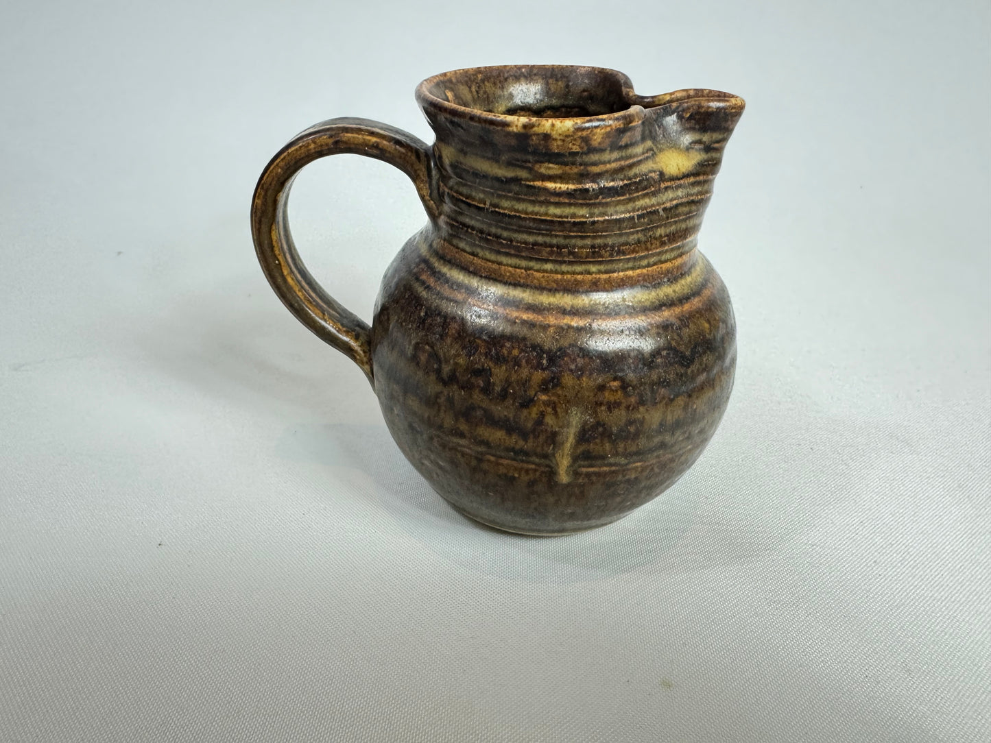 Small Brown Ceramic Jug | Studio Pottery | Prinknash England Earthenware |