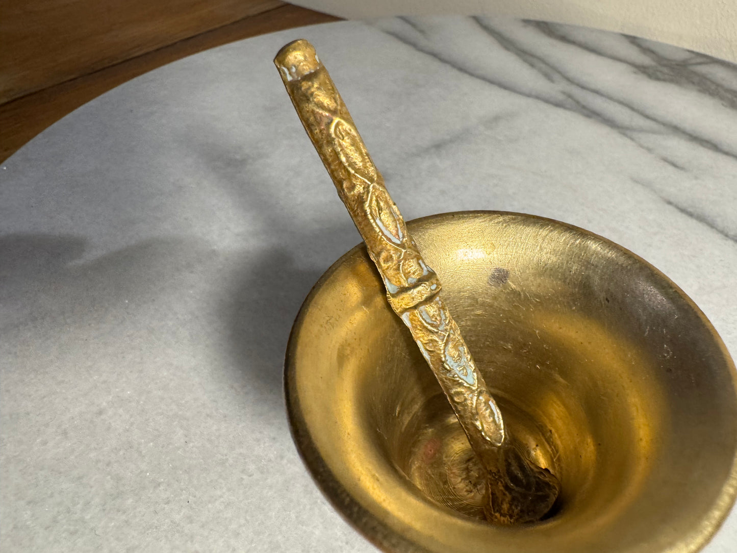 Miniature Brass Mortar & Pestle | Vintage Unique |