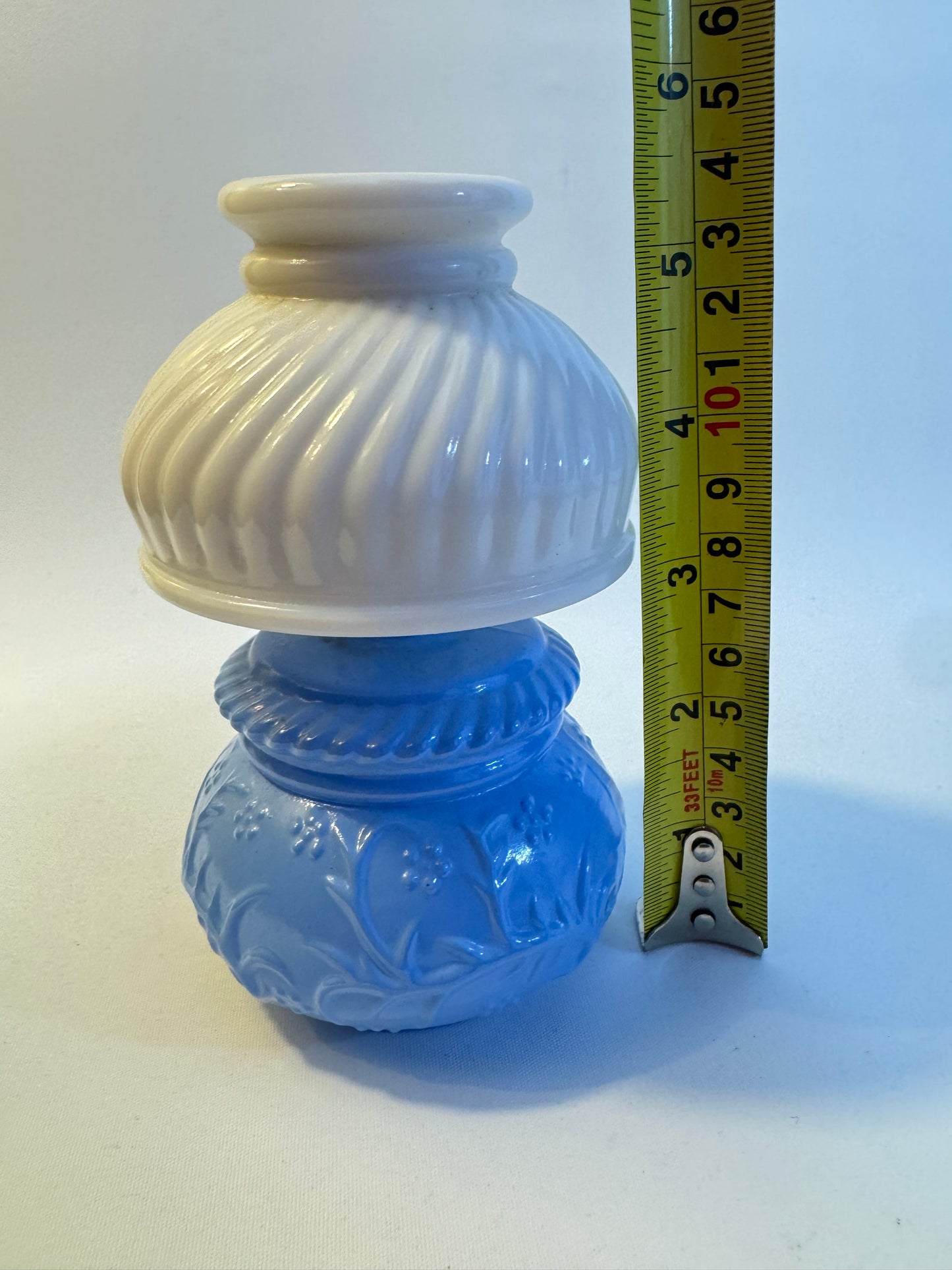 AVON Courting Lamp Perfume Bottle | Milk Glass | Vintage Retro | Vanity |