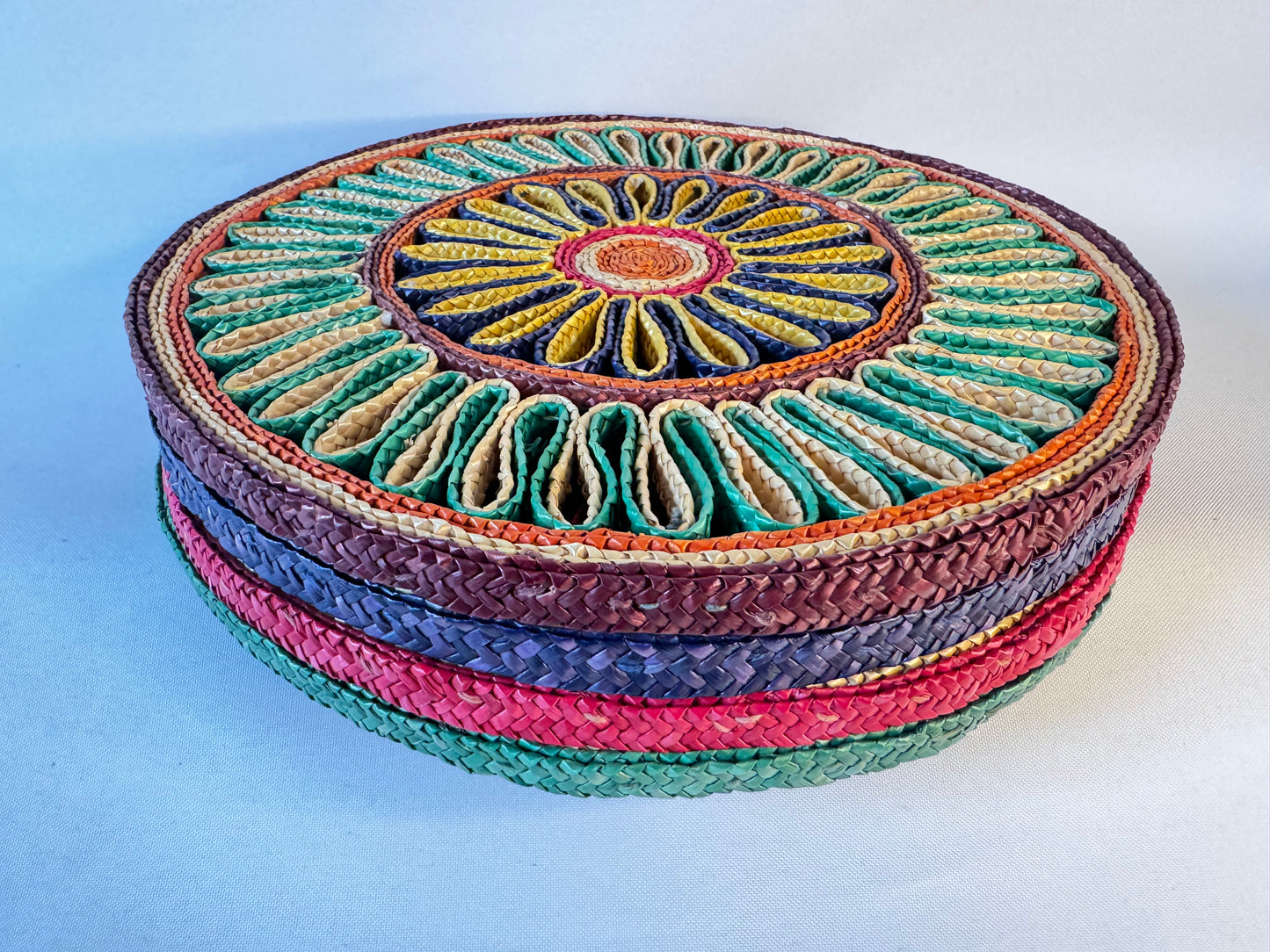 Set of 4 Woven Trivets/ Placemats | Vintage Retro |