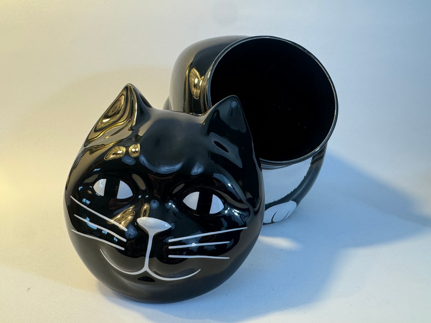 Ceramic Cat Cookie Jar Biscuit Storage Jar | Vintage Retro | Kitsch |