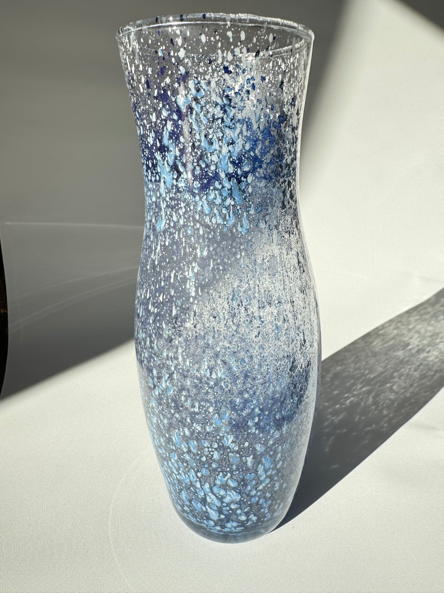 Blue Art Vase | Vintage Retro | Nautical Beach House |
