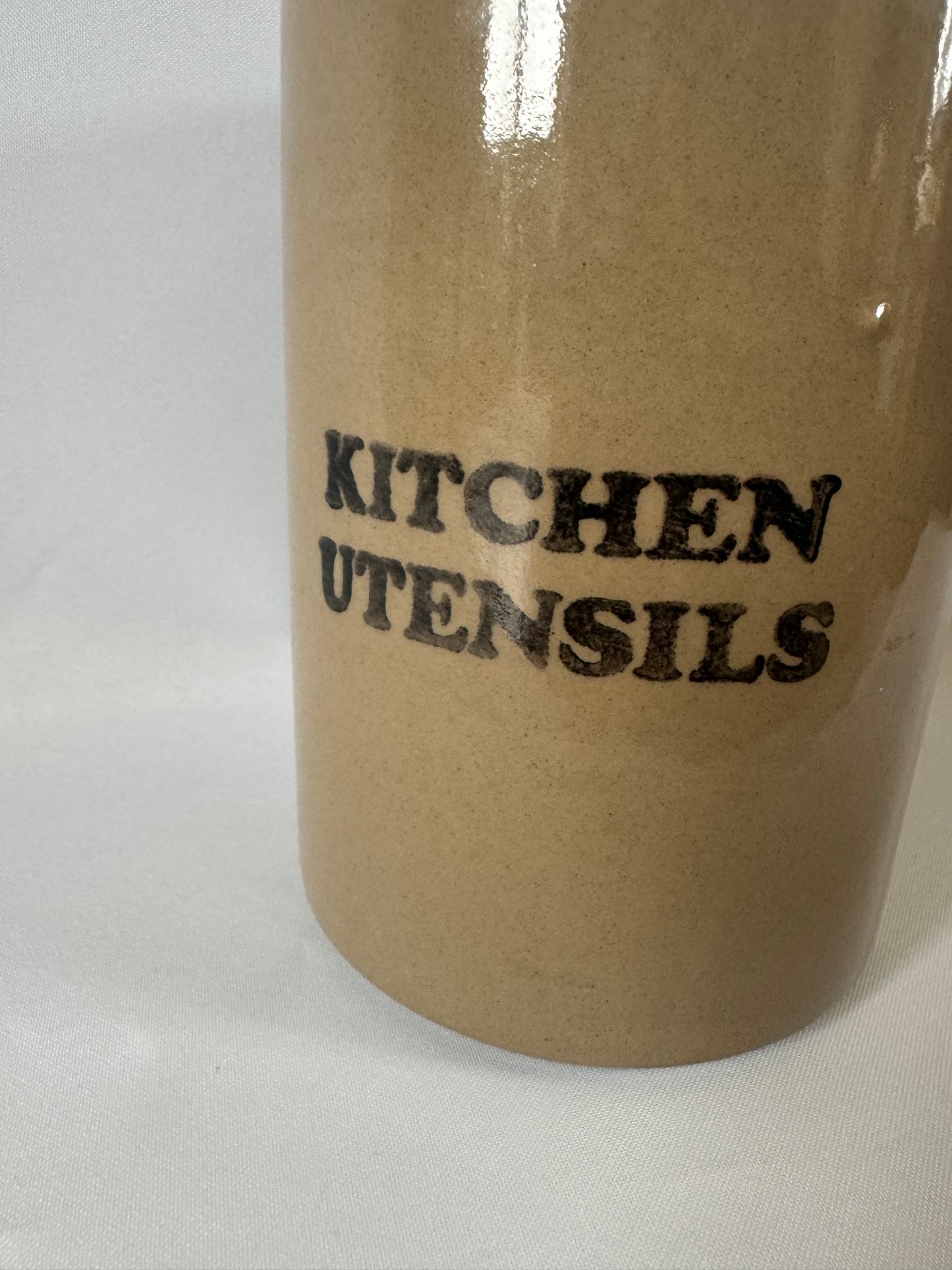 Kitchen Utensils Pot | Vintage Retro | Pearsons Of Chesterfield 70s | Stoneware | MCM Mid Century |