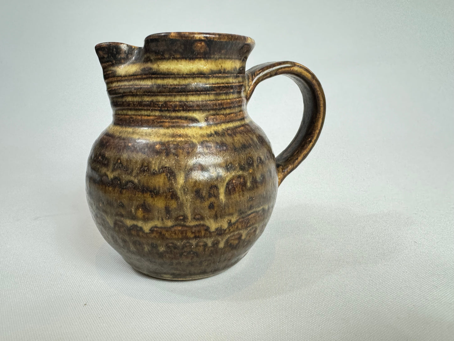 Small Brown Ceramic Jug | Studio Pottery | Prinknash England Earthenware |