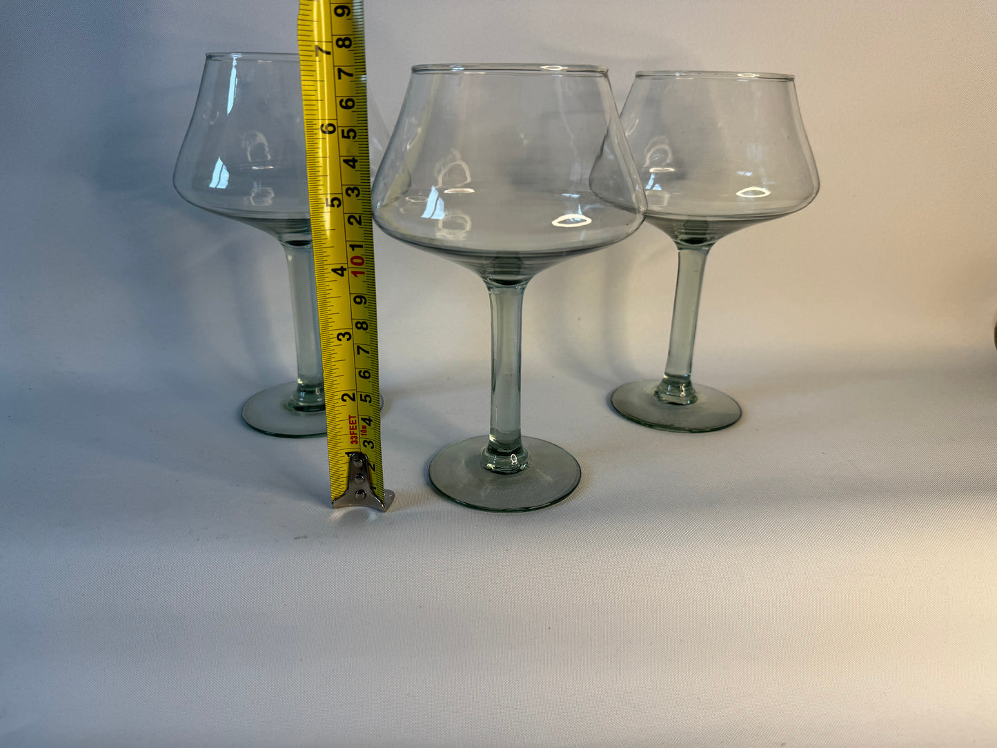 Premium Recycled Margarita Glass Set of 3 | Vintage Retro Style | Unique Quirky | Wine/Cocktail |