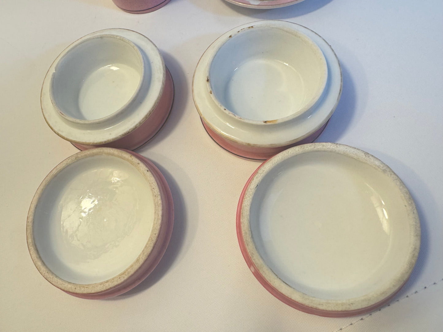 Pink Vintage Ceramic 7 Piece Vanity Set | Dressing Table | Retro Unique |
