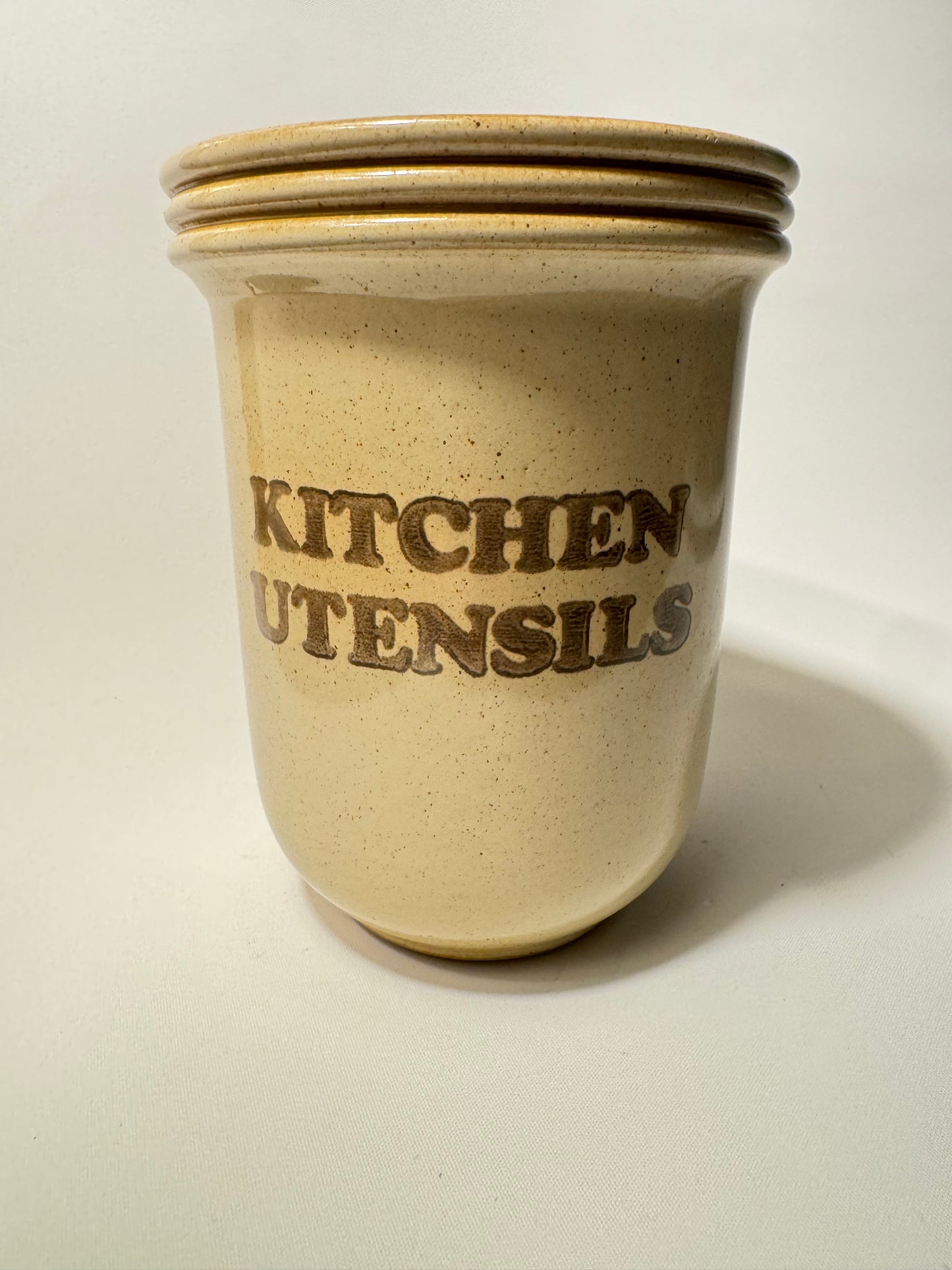 Kitchen Utensils Pot | Vintage Retro | Pearsons Of Chesterfield 70s | Stoneware | MCM Mid Century |