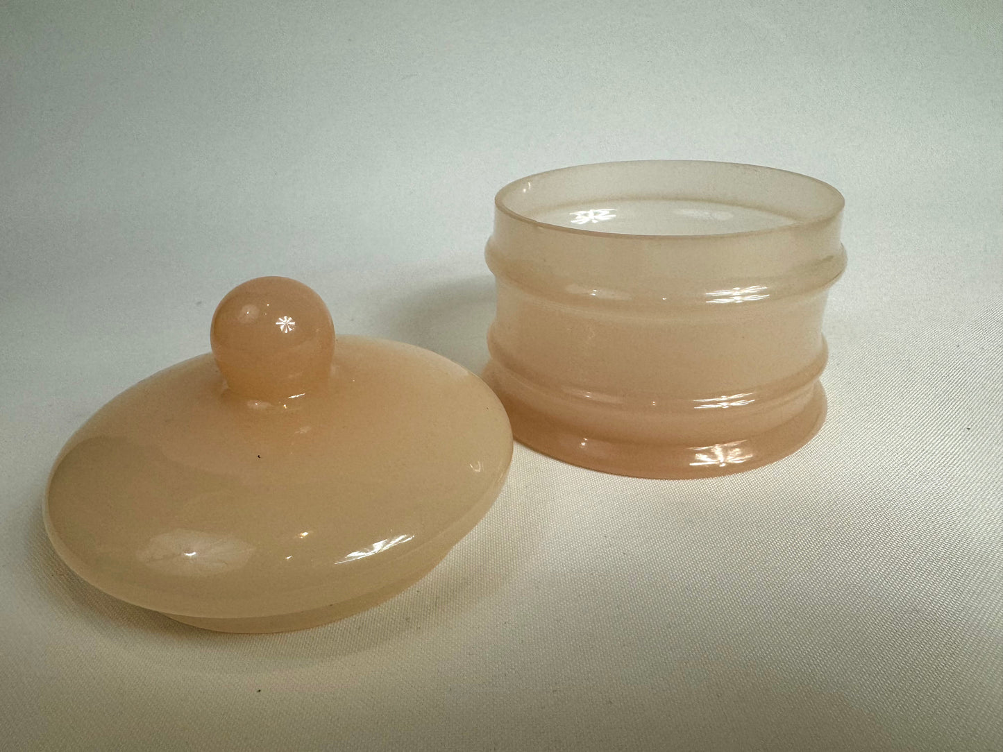 St Michael’s Pink Glass Container & Mini Bud Vase | Vintage Retro | Vanity | Made in Italy |