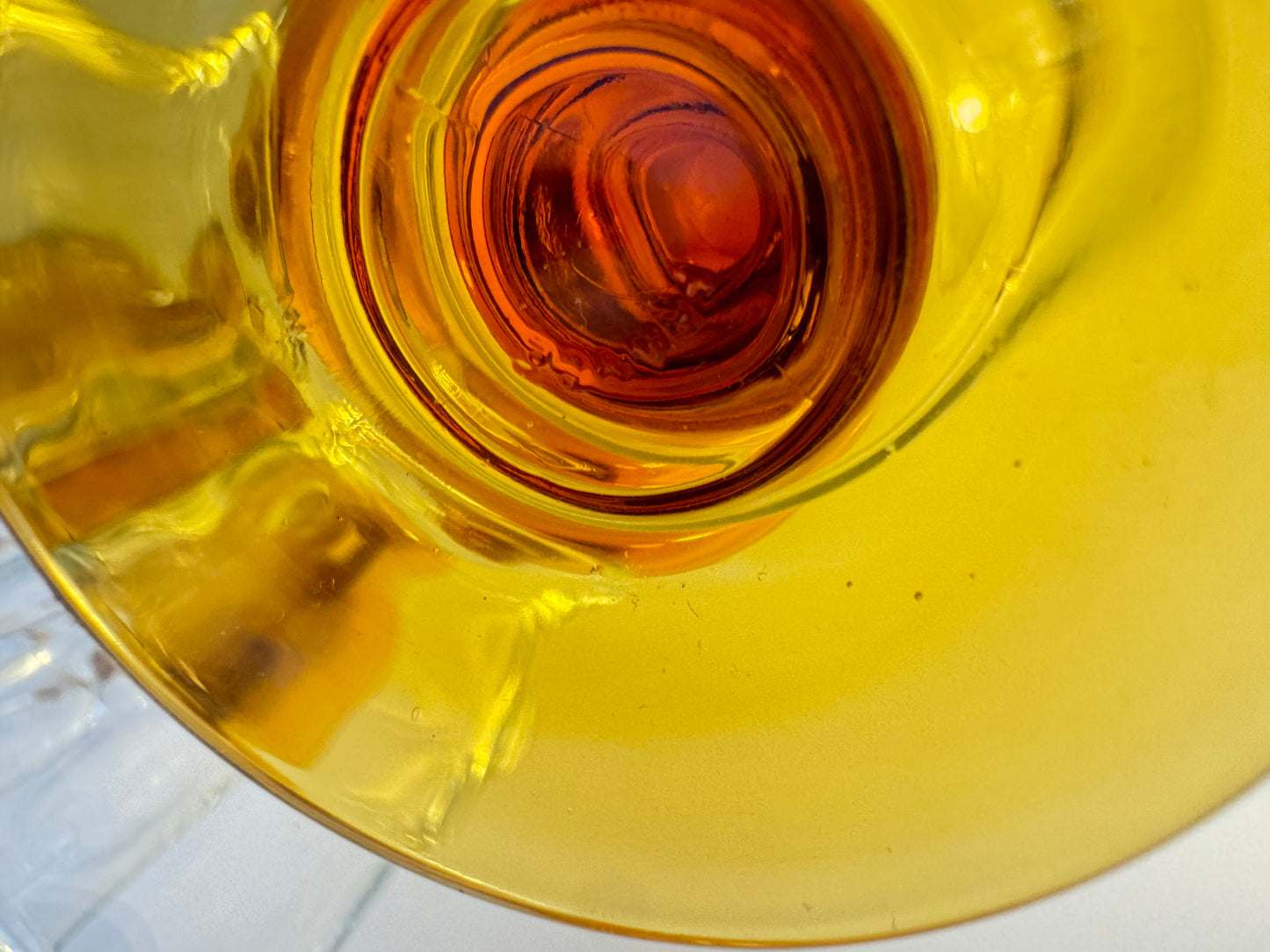 Luminarc Amber Stem Champagne Flute Glasses | Vintage Retro Barware | French Made in France