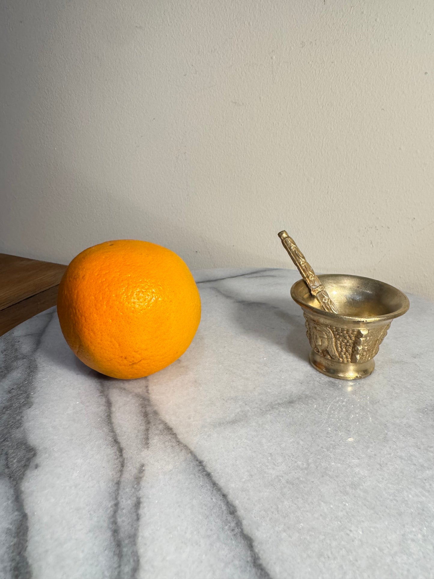 Miniature Brass Mortar & Pestle | Vintage Unique |