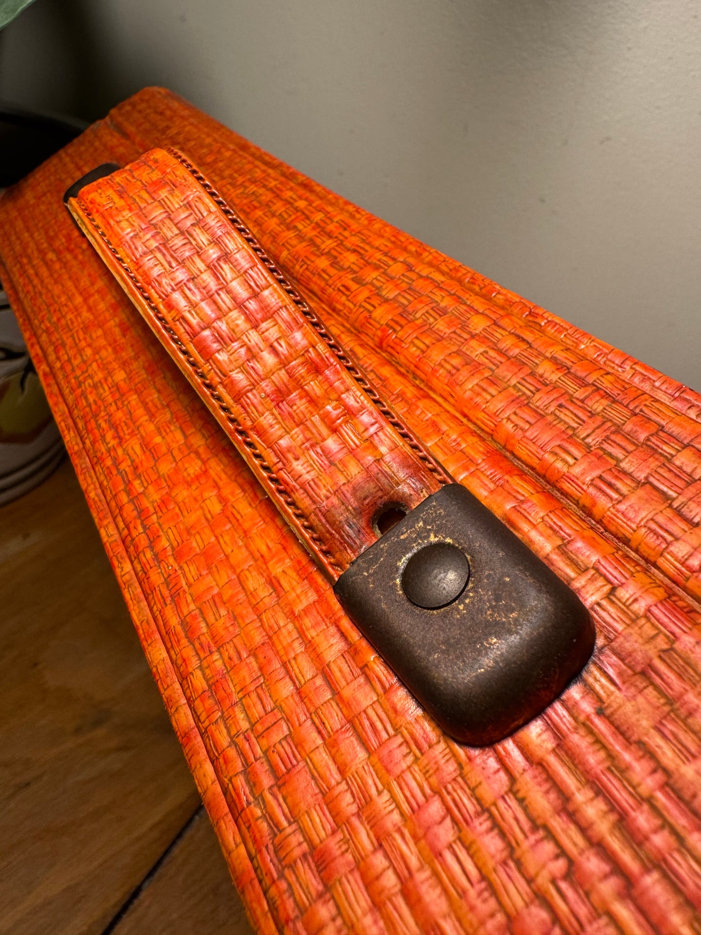 Retro Orange Double Cassette Carry Case | Vintage |