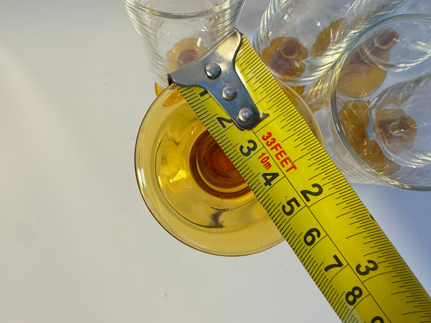 Luminarc Amber Stem Champagne Flute Glasses | Vintage Retro Barware | French Made in France