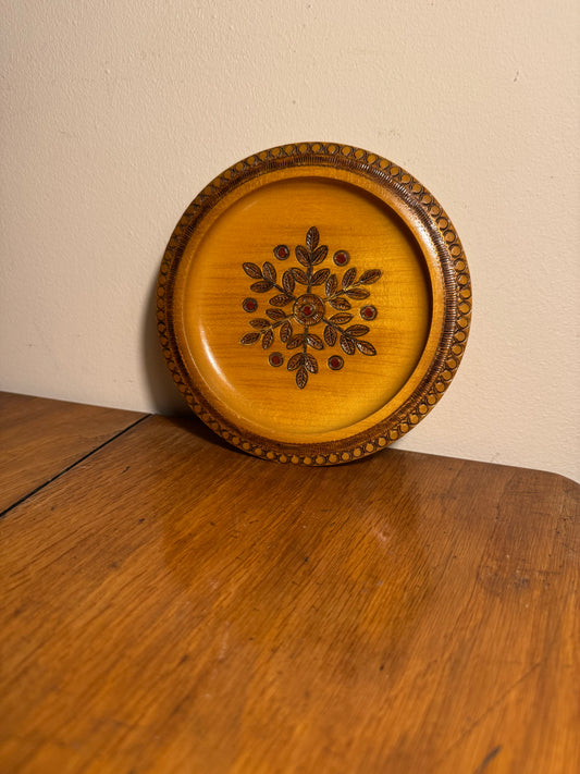 Decorative Wooden Wall Plate |Vintage Retro Decor | Jersey UK |