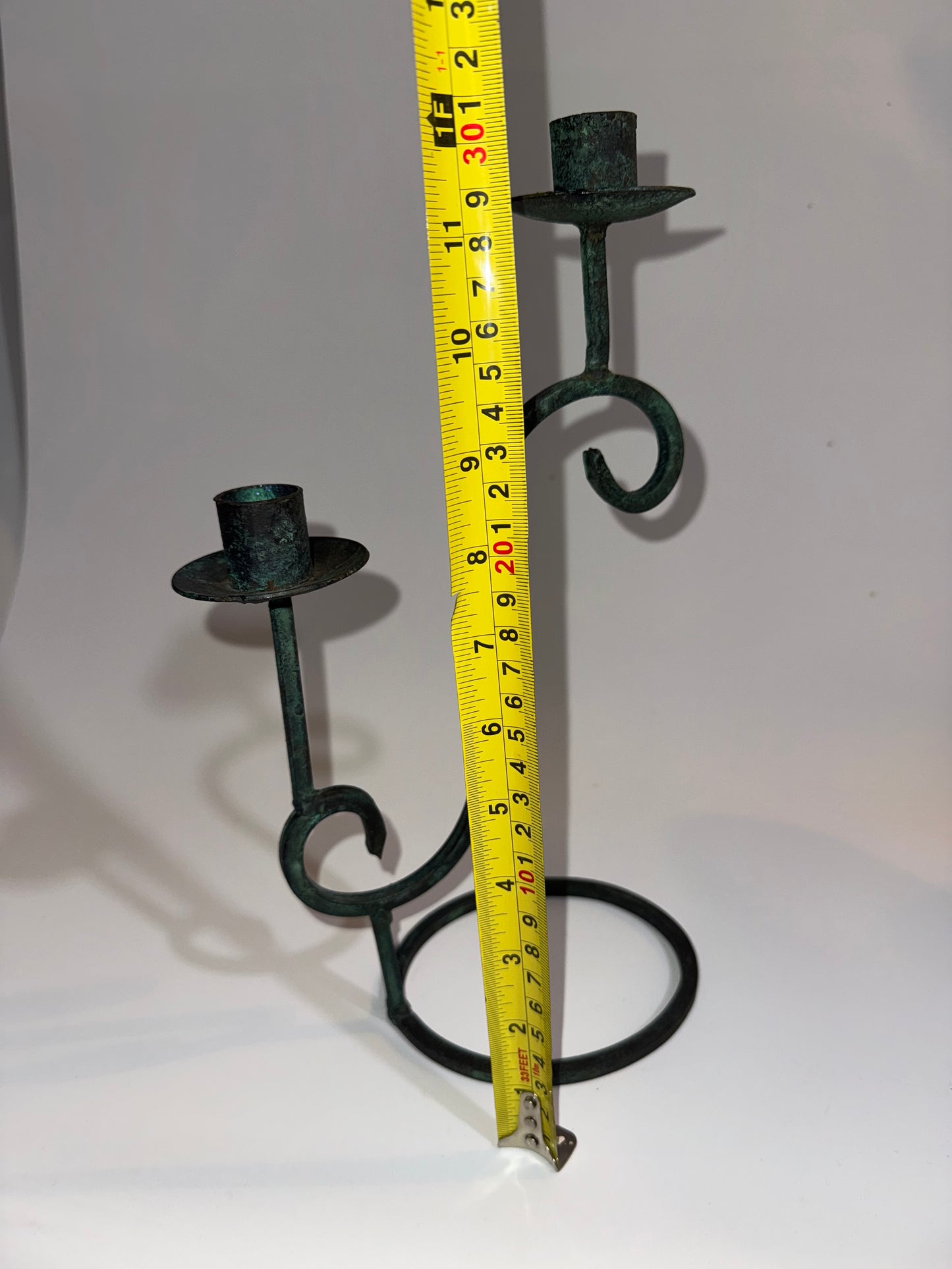Gothic Iron Candelabra | Handmade Rustic Candlestick Holder | Vintage Antique | Quirky Unique Decor |