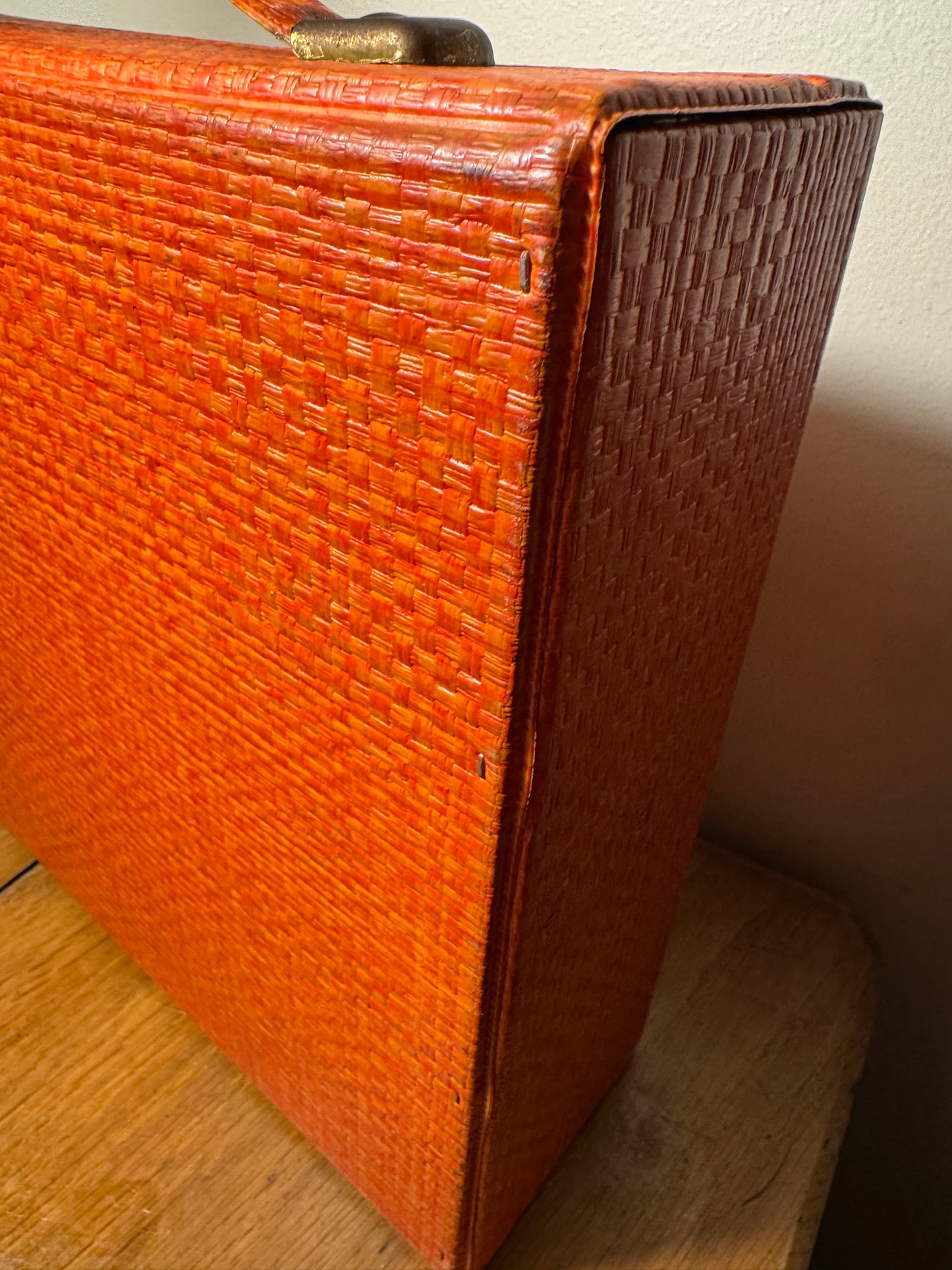 Retro Orange Double Cassette Carry Case | Vintage |