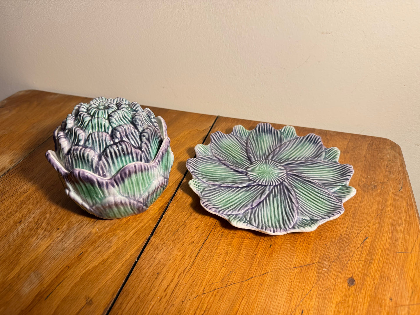 Artichoke Ceramic Pot in Slip | Artichaut en Barbotine | Made in Portugal | 860 | Vintage Retro | Quirky Unique |